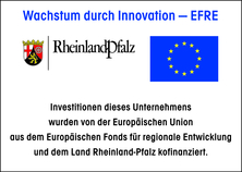 Logo des Europäischen Fonds für regionale Entwicklung und des Landes Rheinland-Pfalz